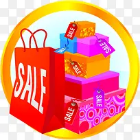 购物袋礼盒促销海报-空若网 购物袋礼盒促销海报-空若网