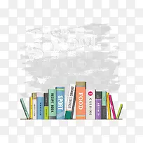 矢量书本和水彩-空若网 矢量书本和水彩-空若网