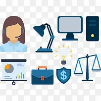 电脑插画元素-空若网 电脑插画元素-空若网