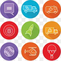 矢量扁平化图标-空若网 矢量扁平化图标-空若网