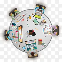 精美围拢电脑桌-空若网 精美围拢电脑桌-空若网