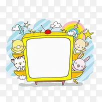 手绘卡通电视图案-空若网 手绘卡通电视图案-空若网