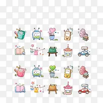 卡通电视 家居小图标-空若网 卡通电视 家居小图标-空若网