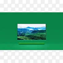 绿色大山电视海报背景-空若网 绿色大山电视海报背景-空若网