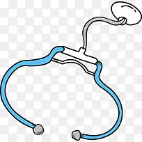 卡通手绘医疗听诊器-空若网 卡通手绘医疗听诊器-空若网