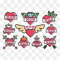 矢量图妈妈爱心钻石-空若网 矢量图妈妈爱心钻石-空若网