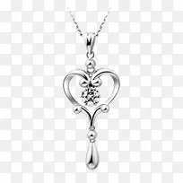 爱心钻石吊坠项链-空若网 爱心钻石吊坠项链-空若网