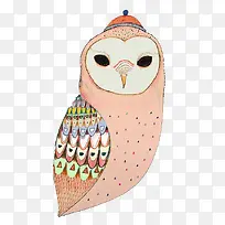 手绘水彩猫头鹰-空若网 手绘水彩猫头鹰-空若网