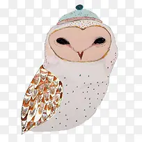 手绘水彩猫头鹰-空若网 手绘水彩猫头鹰-空若网