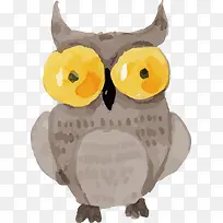 水彩猫头鹰-空若网 水彩猫头鹰-空若网