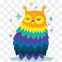 彩色卡通猫头鹰-空若网 彩色卡通猫头鹰-空若网