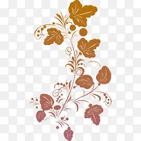 黑色水墨的花藤设计-空若网 黑色水墨的花藤设计-空若网