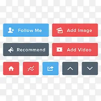 扁平按钮图标-空若网 扁平按钮图标-空若网