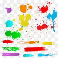 矢量创意彩色泼墨图-空若网 矢量创意彩色泼墨图-空若网