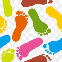 水彩脚印-空若网 水彩脚印-空若网