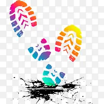 彩色脚印-空若网 彩色脚印-空若网