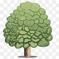 手绘卡通绿色树-空若网 手绘卡通绿色树-空若网