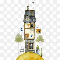 手绘卡通屋子漫画-空若网 手绘卡通屋子漫画-空若网