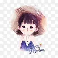 手绘卡通头像草帽-空若网 手绘卡通头像草帽-空若网