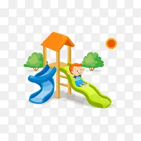 彩色儿童滑梯-空若网 彩色儿童滑梯-空若网