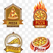 矢量卡通披萨食物-空若网 矢量卡通披萨食物-空若网