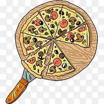手绘卡通披萨-空若网 手绘卡通披萨-空若网