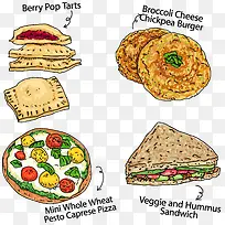 矢量手绘食物-空若网 矢量手绘食物-空若网