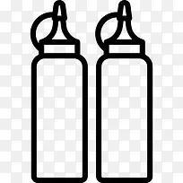 番茄酱和芥末图标-空若网 番茄酱和芥末图标-空若网