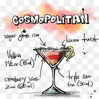 手绘鸡尾酒-空若网 手绘鸡尾酒-空若网