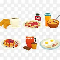 矢量早餐食物-空若网 矢量早餐食物-空若网