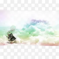兔子背景 梦幻背景 兔子-空若网 兔子背景 梦幻背景 兔子-空若网