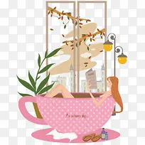 卡通女孩洗澡素材-空若网 卡通女孩洗澡素材-空若网