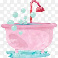 创意水彩浴盆-空若网 创意水彩浴盆-空若网