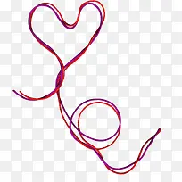 彩色爱心钢绳-空若网 彩色爱心钢绳-空若网