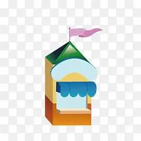 可爱卡通房子 餐厅 小清新-空若网 可爱卡通房子 餐厅 小清新-空若网