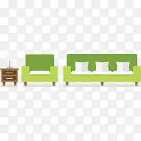 矢量扁平化沙发-空若网 矢量扁平化沙发-空若网