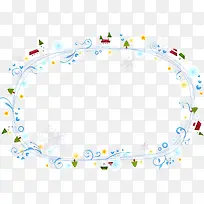 蓝色花纹边框-空若网 蓝色花纹边框-空若网