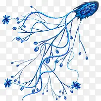 蓝色时尚光效花纹-空若网 蓝色时尚光效花纹-空若网