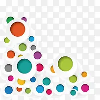 矢量彩色圆圈装饰图案-空若网 矢量彩色圆圈装饰图案-空若网