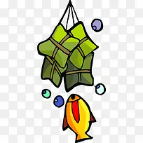 卡通绿色粽子食物-空若网 卡通绿色粽子食物-空若网