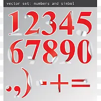 数字 贴纸 撕纸 图标-空若网 数字 贴纸 撕纸 图标-空若网
