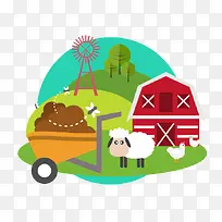 农场扁平化图标-空若网 农场扁平化图标-空若网