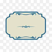矢量蓝色边框对称卡片-空若网 矢量蓝色边框对称卡片-空若网