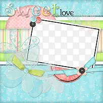 蓝色透明可爱清新边框-空若网 蓝色透明可爱清新边框-空若网