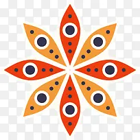 卡通橙色民族风图案-空若网 卡通橙色民族风图案-空若网