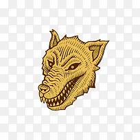 橙色卡通狼-空若网 橙色卡通狼-空若网