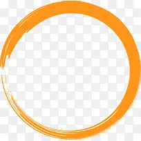 手绘橙色圆环-空若网 手绘橙色圆环-空若网