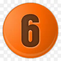 橙色的数字6图标-空若网 橙色的数字6图标-空若网