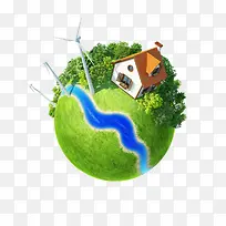 绿色创意地球-空若网 绿色创意地球-空若网