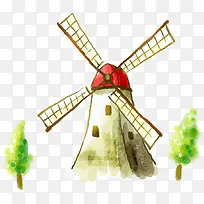 时尚春季手绘风车-空若网 时尚春季手绘风车-空若网